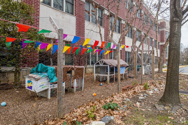 A bunny hutch outside Radnor Middle School teaches students about caring for nature.