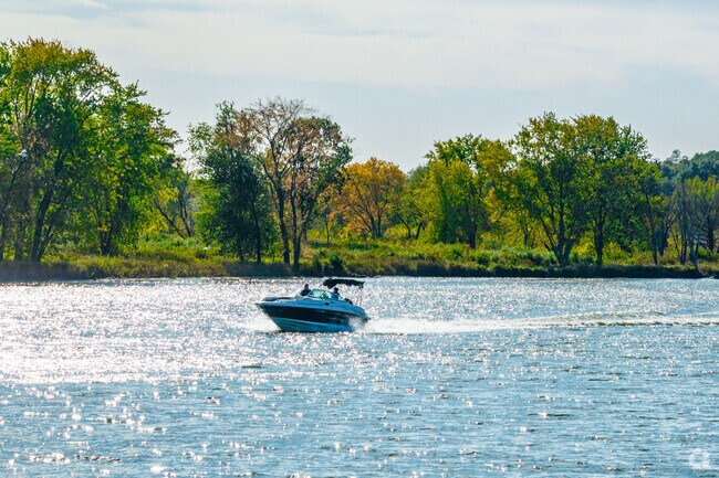 Enjoy lakeside activities like boating in Tower Lake.