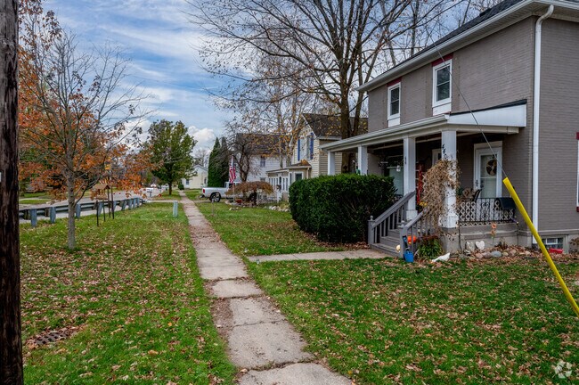 A row of homes in Columbiaville in Marathon Township.