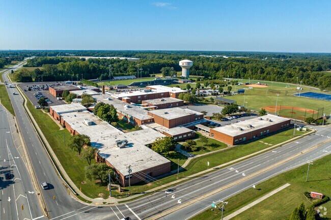 The Glenn High School campus in Winston-Salem, NC.