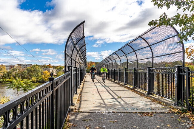 The Piscataquog Trail is highly utilized by cyclists and pedestrians.
