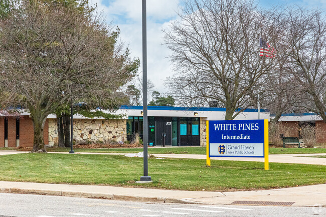 White Pines Intermediate School is located in Grand Haven, Michigan.