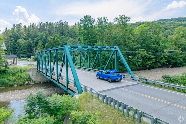 Bridgewater has iconic Vermont bridges that cross over the Ottauquechee River.