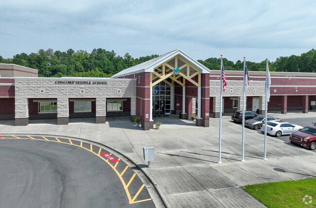 The entrance to Concord Middle School located just outside of Downtown Concord