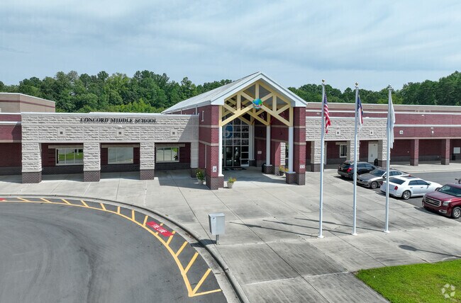 The entrance to Concord Middle School located just outside of Downtown Concord
