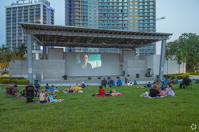 The ArtsPark at Young Circle Movie Night is held every Friday in Hollywood.