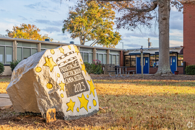 Southwest Elementary's entrance warmly welcomes new students to its spacious campus.