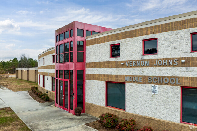 The entrance to Vernon Johns Middle School.