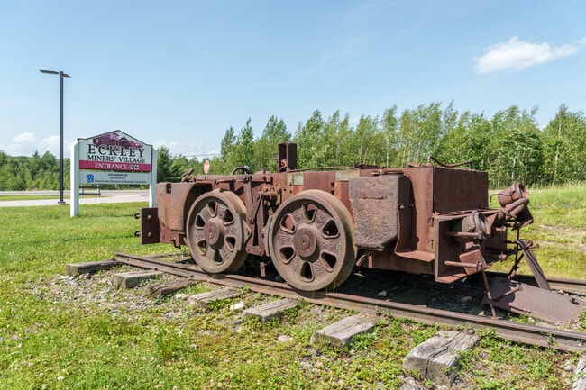 A coal car lets visitors know they've arrived at Eckley Miners' Village near Weatherly.