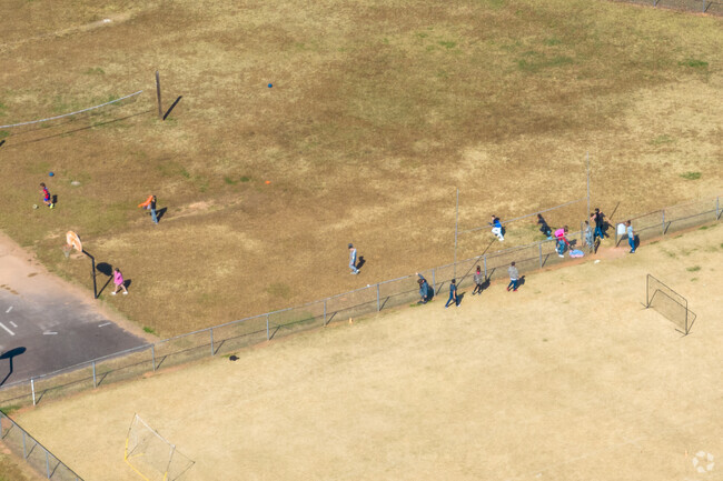 York Intermediate students play on the fields behind the school.