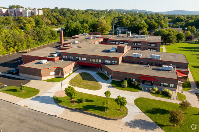 Aerial view of Dr King Elementary School.