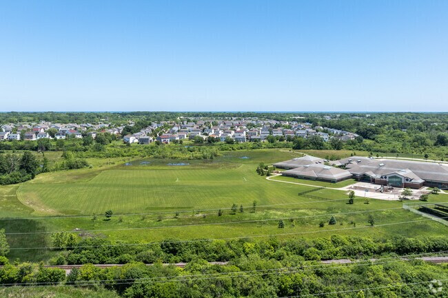 There is an abundance of green space around the Heatherstone neighborhood.