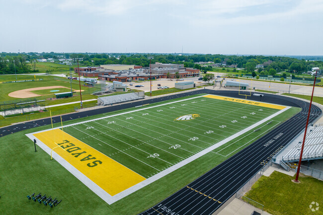 Cheer on the home team at Saydel High School's football field in Marquisville.