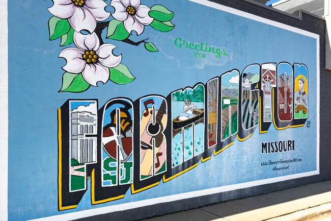 Farmington’s spirit shines through this colorful streetside mural.