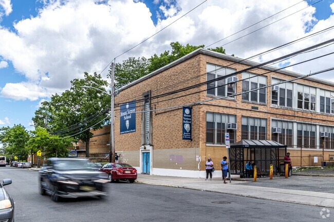 Mt. Vernon School features a conveniently located bus stop right beside it, simplifying the commute for students and families alike.