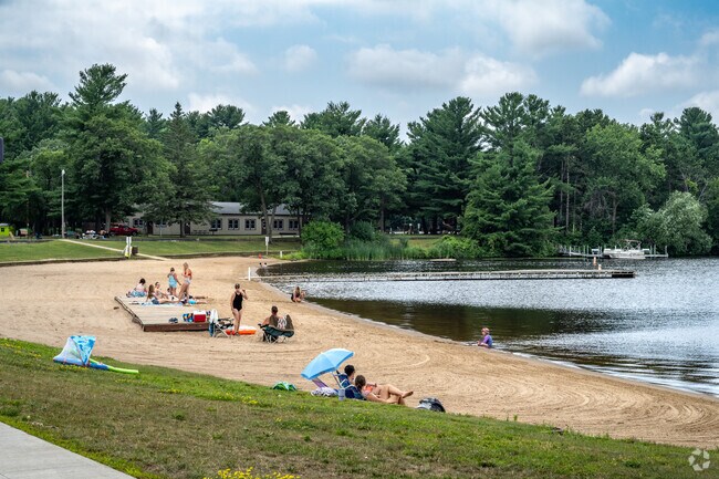 Residents frequent the beach at Lake Altoona County Park.