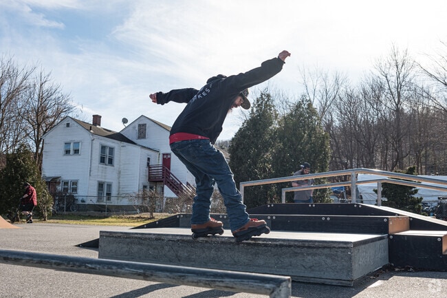 Grind the rails at Monson Skate Park.