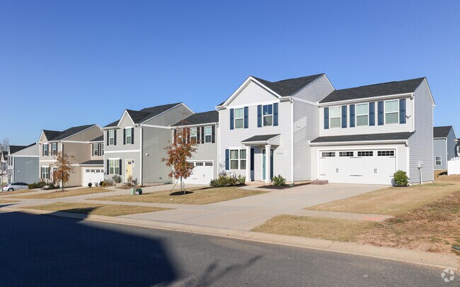 Troutman has many new traditional homes in subdivisions.