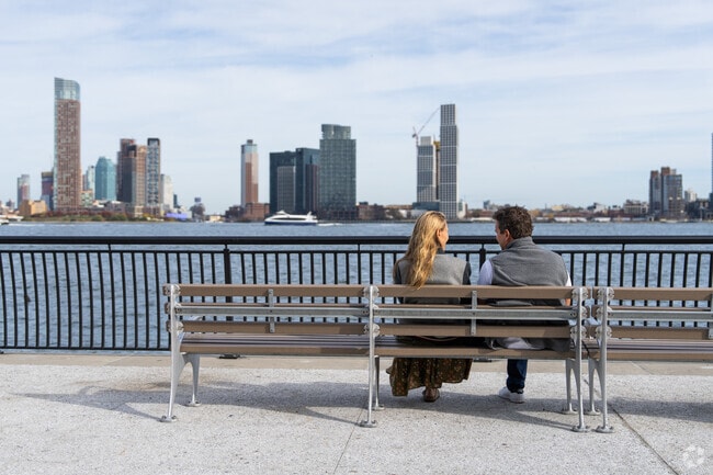 Stuyvesant Cove Park features native gardens and East River views.