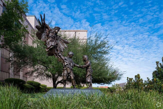 Price of Liberty Monument honors sacrifice in Uptown Austin’s historic square.