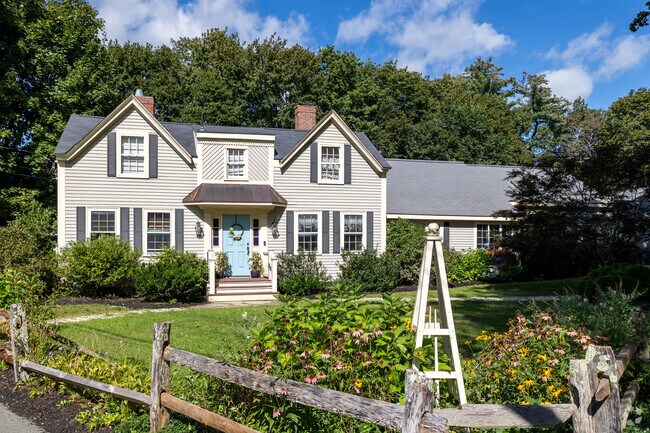 This home built in 1710 on Cherry Street in Wenham boasts a large sunny front yard.