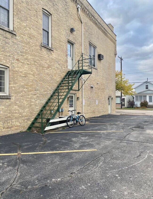 Side of building/parking lot