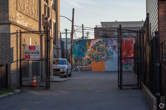 The dragon mascot of the Philip G. Vroom School can be seen throughout the building.