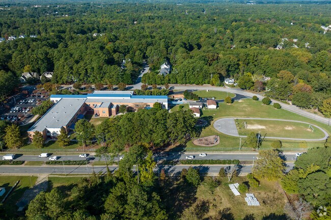 There are several homes that share close proximity with Jeffreys Grove Elementary School in the Brookhaven neighborhood.