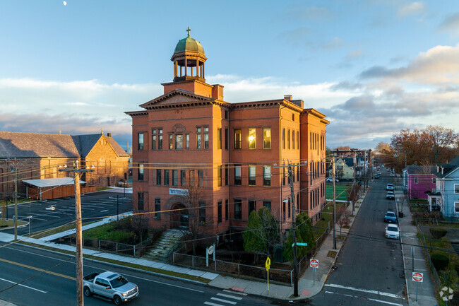 The main building of the St Martin De Porres Academy.