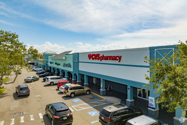 The Northeast Plaza shopping center near Mariners Pass offers a CVS for pharmacy needs.