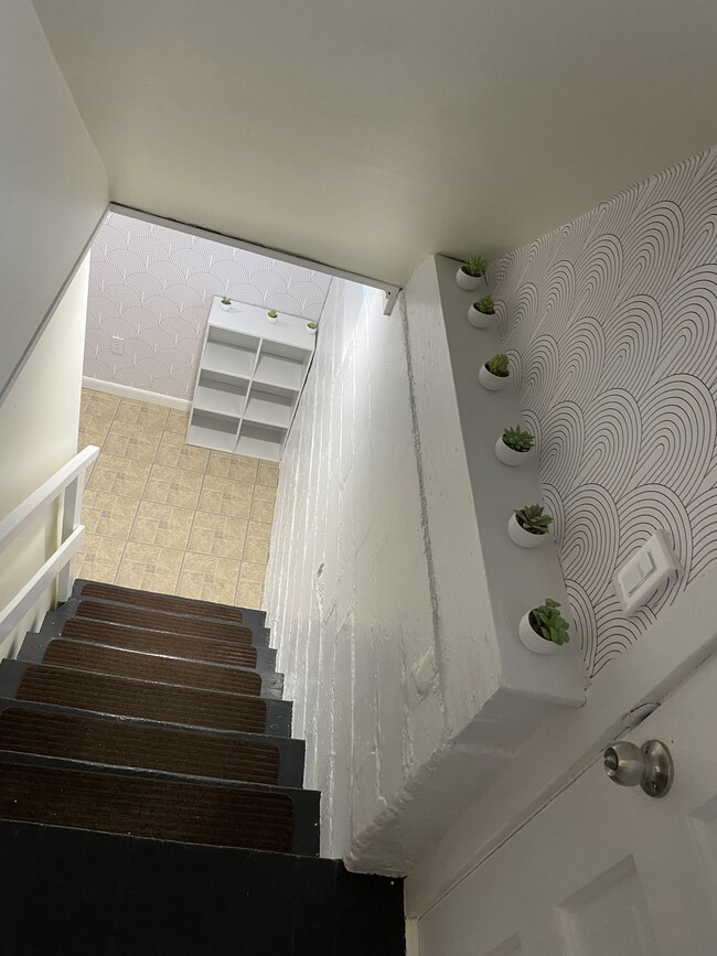 Stairs down to unit (shared space)