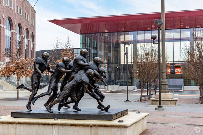Memorial Stadium residents enjoy watching Husker games at Antelope Park.