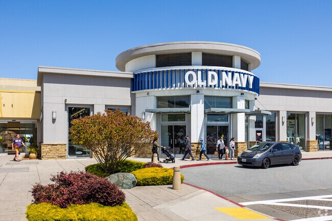 Popular national brands can be found at the Serramonte Center, such as Old Navy.