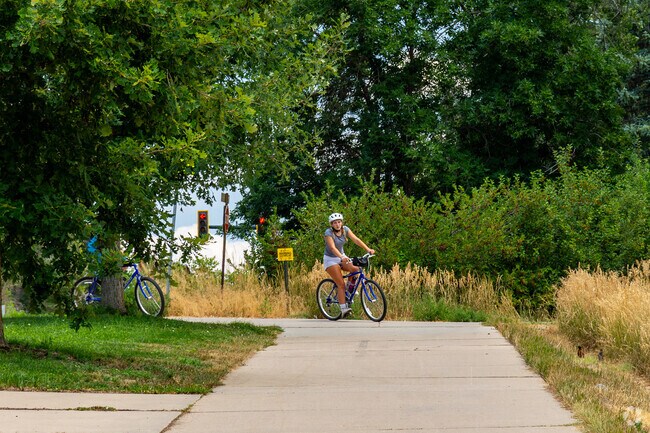 Part of High Line Canal Trail’s 70-mile path runs by the James A. Bible Park in Denver.