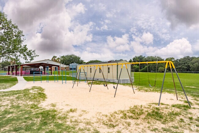 Leesburg’s Beverly Shores Elementary School's yellow swing set in Lake County.