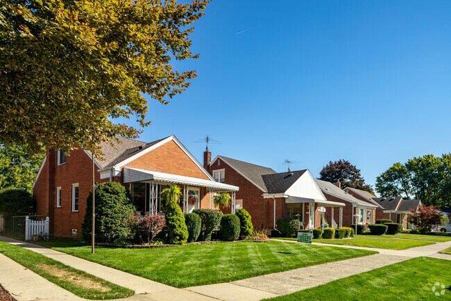Brick bungalows can be found in rows throughout Allen Park.