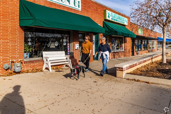 Johnson Drive is brimming with shopping and dining options.