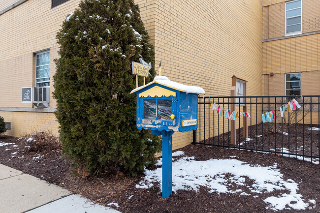 Take advantage of the Free Little Library outside of Heritage Middle School.