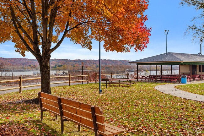 Fall colors roll in at Shouse Park in Crescent Township.