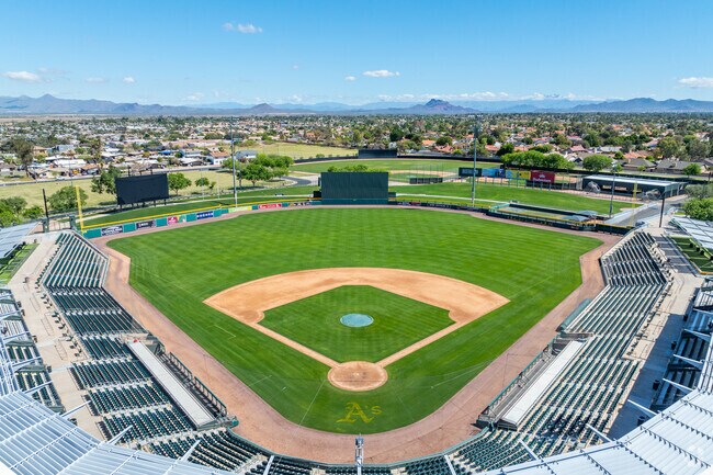 Catch the action-packed Oakland A's spring training sessions at Park Center Place.