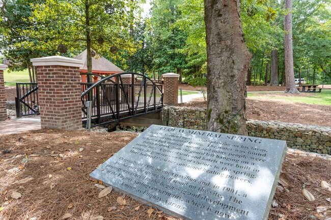 See the place that started it all, the spring in Fuquay Mineral Spring Park in downtown.