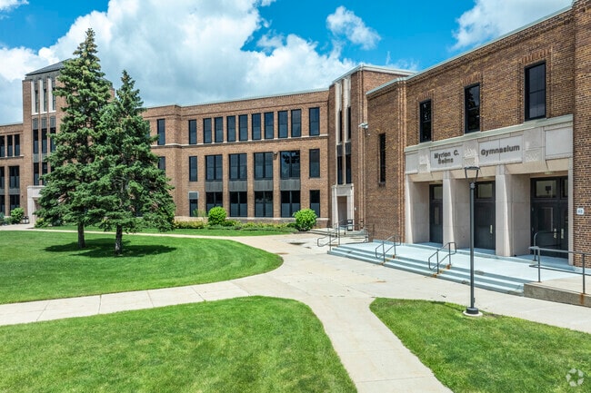 Appleton West High School is a large campus in a historic building.