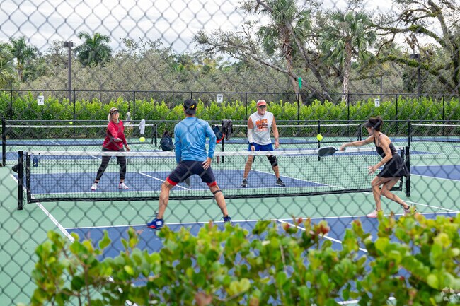 Pickleball is a popular activity in the Verandah community.