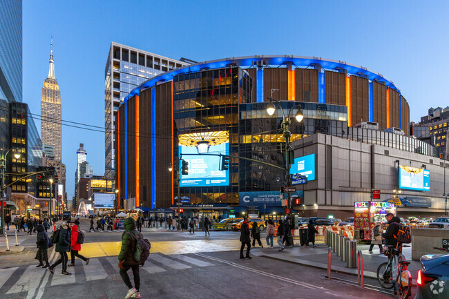 Madison Square Garden is home to the New York Knicks & Rangers teams.