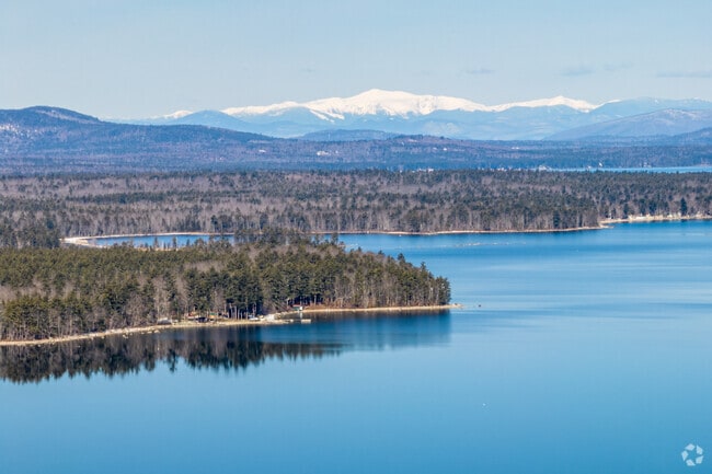 From a bird's-eye view, the mountaintops of NH can be seen from Sebago Lake in Windham, ME.