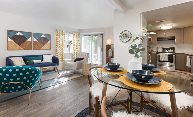 Clover Creek Apartments Model Dining Room and Living Room