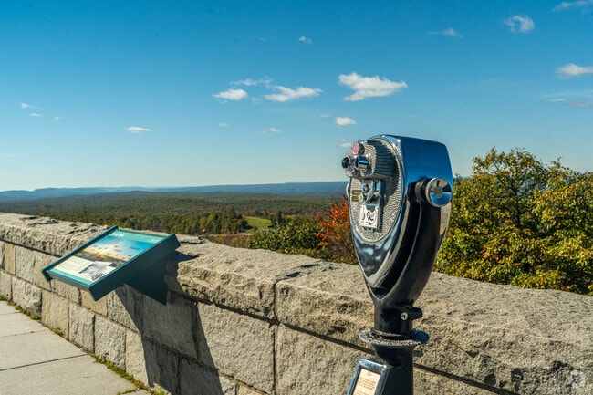 Take in the breathtaking view from the High Point Monument in Montague.