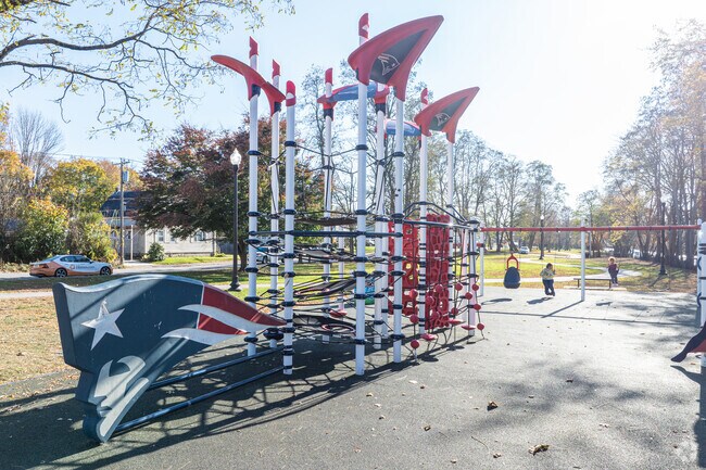 The Weir Riverfront Park is a newly built public park area funded by the New England Patriots.
