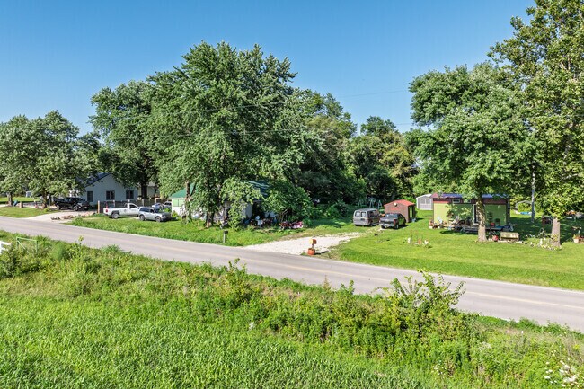 A variety of home styles line Highway 5 heading into Montreal.