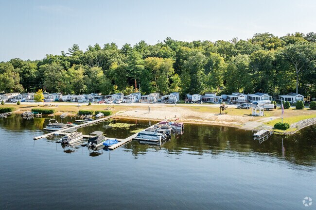 Find small, moving homes with beautiful pond access at Pachaug Pond, Griswold.